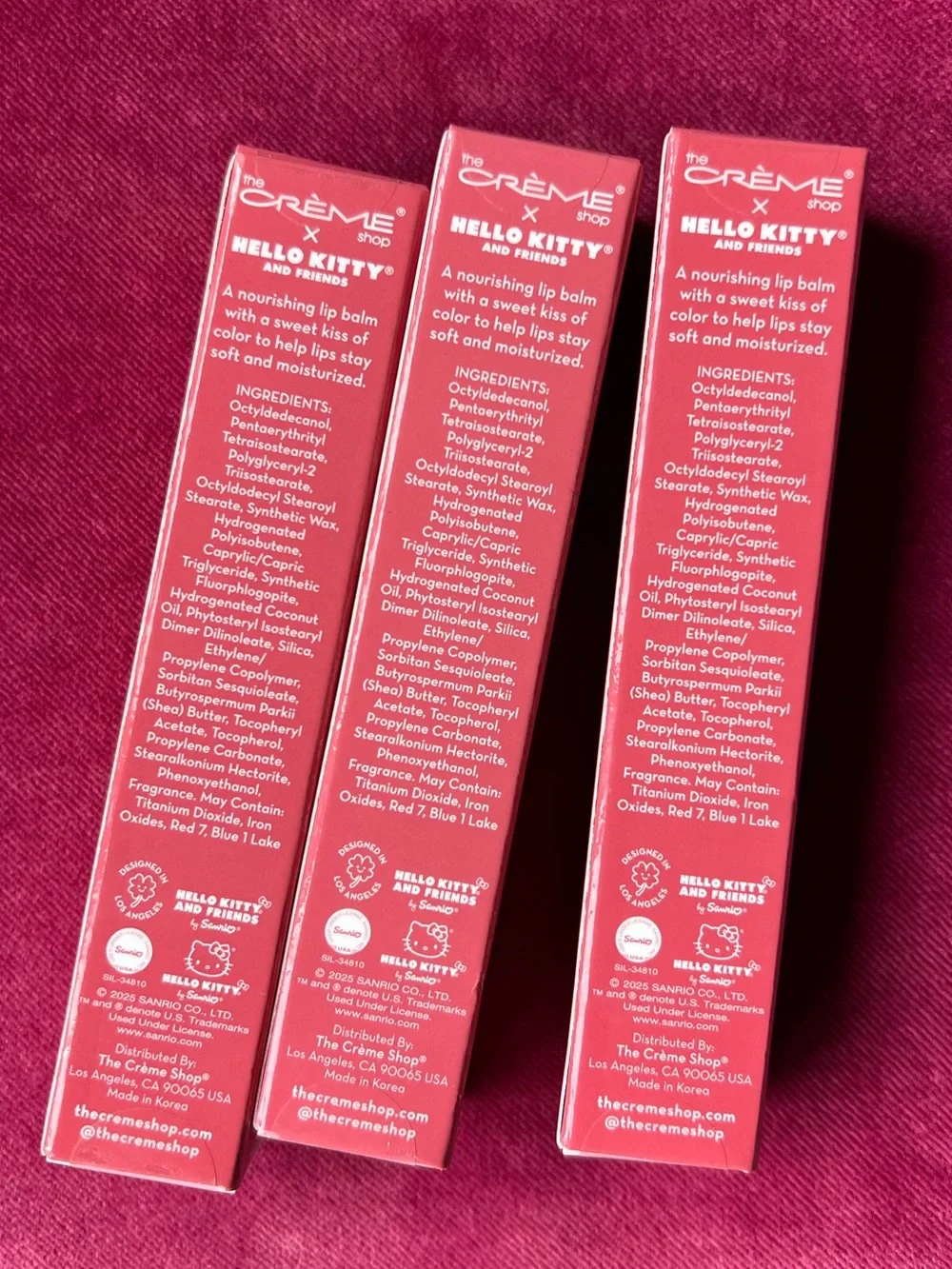 🆕 HELLO KITTY Crème Shop Lip Balm Oil Tinted Flavored Moisturizing She Butter E
